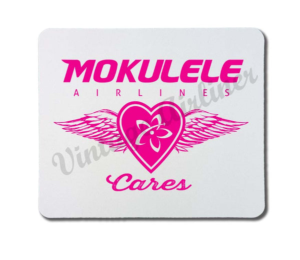 Mokulele Airlines breast cancer awareness logo rectangular mousepad