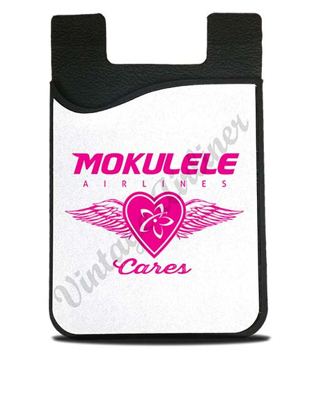 Mokulele Airlines breast cancer awareness logo card caddy