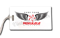Mokulele Airlines surf team logo bag tag