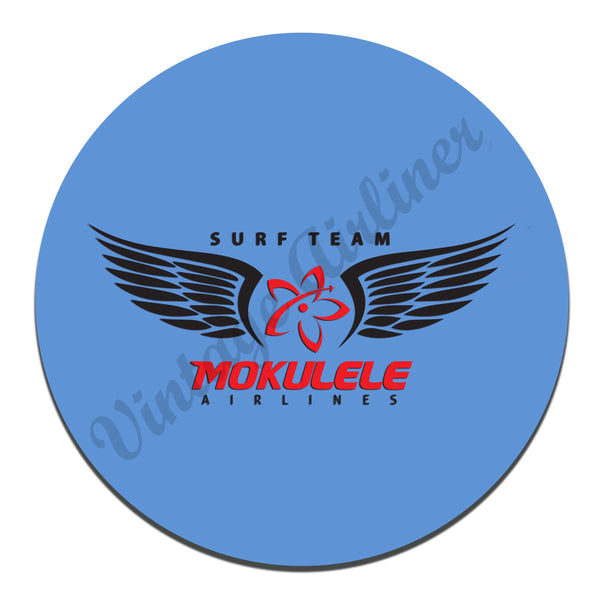 Mokulele Airlines surf team logo round mousepad
