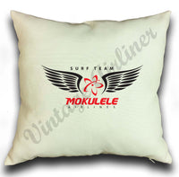 Mokulele Airlines surf team logo square pillow cover
