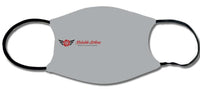Mokulele Airlines old logo on a light gray face mask