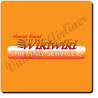 Mokulele Airlines Small Package Shipping logo square coaster