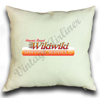 Mokulele Airlines Small Package Shipping logo square pillow cover