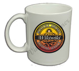 Mokulele Airlines' Wikiwiki Shipping Service logo coffee mug