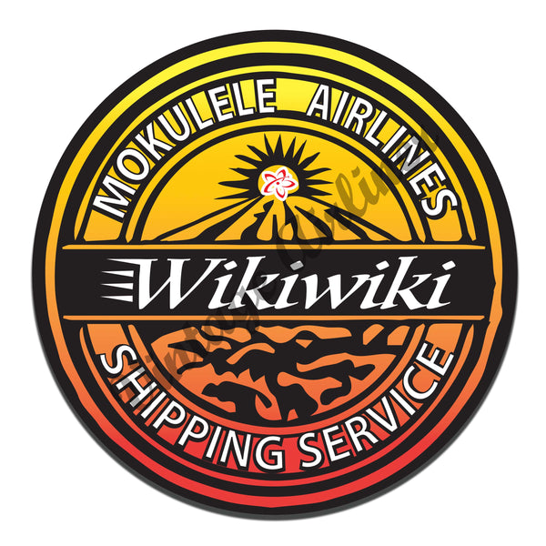 Wikiwki Shipping Service logo round mousepad